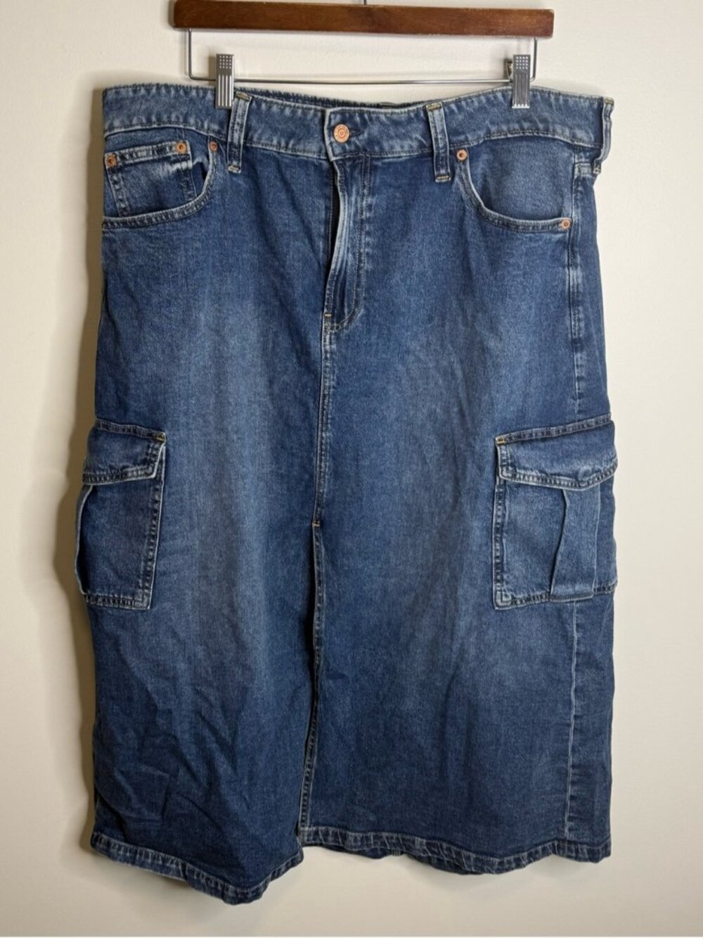 GAP Denim Maxi Skirt - Blue Jean cargo size 34 / 18